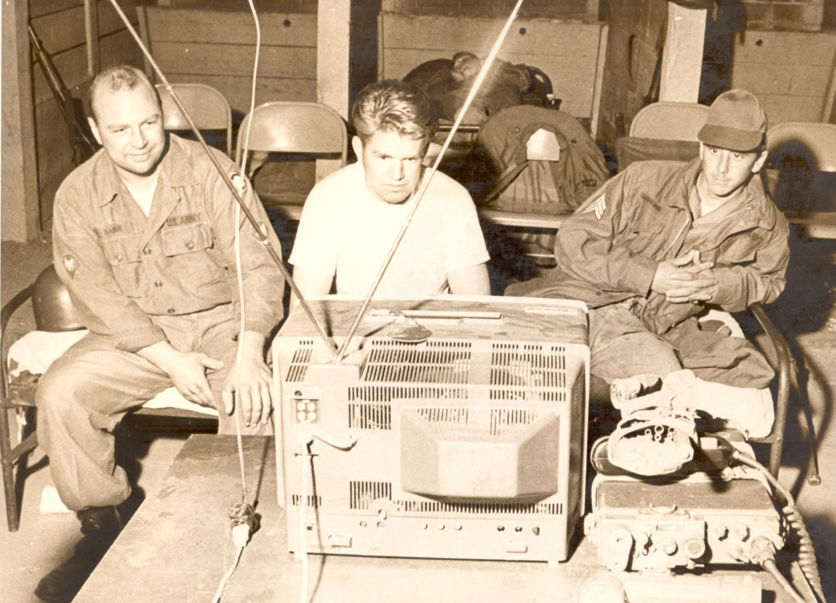 National Guard watching TV: Waterloo riot of Sept. 13, 1968